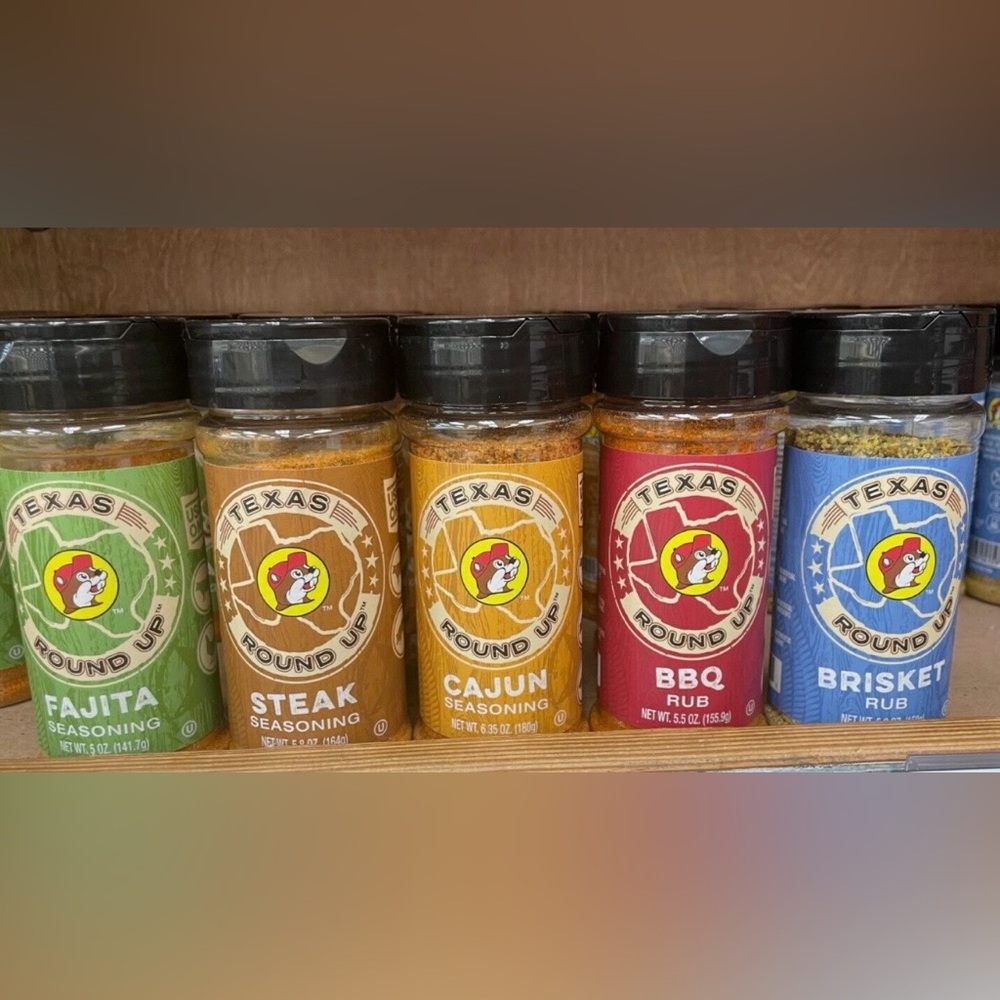 Buc-ee's Seasonings Season Salt Set of 5 - Cajun, Brisket, Steak, BBQ, Fajita